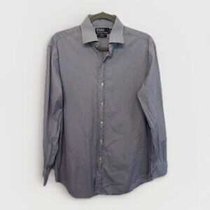 Polo Ralph Lauren Regent Custom Fit Dress Shirt Men Size 16.5 32 33 Blue Stripe